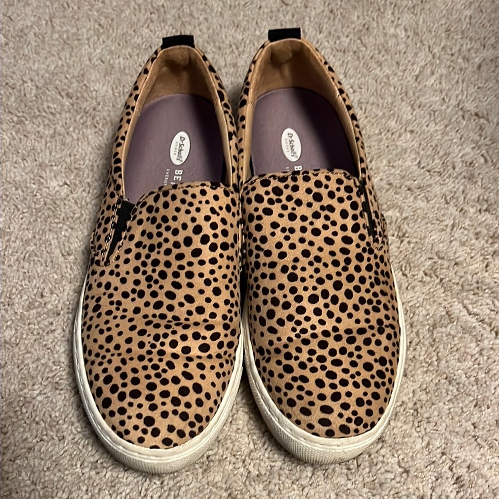 Dr. Scholl's Tan and Black Slip-On Sneakers